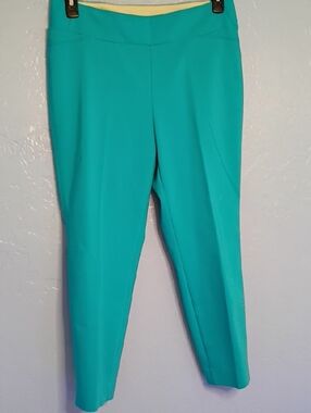 Investments Teal Cropped Ponte Ankle Pants